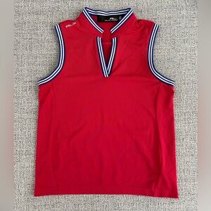 Polo Ralph Lauren RLX Girls Medium (8-10) Red Sleeveless VNeck Shirt